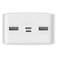 Powerbanka Baseus Bipow 30000mAh, 2xUSB, USB-C, 15W (bílá)