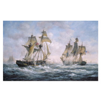 Obrazová reprodukce Action Between U.S. Sloop-of-War Wasp and H.M. Brig-of-War Frolic, Richard W