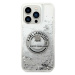 Karl Lagerfeld KLHCP14LLCRSGRS hard silikonové pouzdro iPhone 14 PRO 6.1" silver Liquid Glitter 