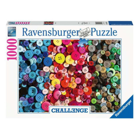 Puzzle 1000 dílků Challenge Barevné knoflíky 165636 RAVENSBURGER