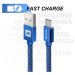 Datový kabel Swissten Textile USB/USB-C, 1,2m, blue