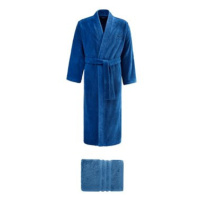 Soft Cotton - Pánský župan Smart v Dárkovém balení s ručníkem, modrý