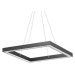 LED Závěsné svítidlo Ideal Lux Oracle D60 Square Nero 245690 39W 2500lm IP20 60cm hranaté černé