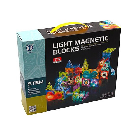 Sparkys Kuličková dráha - magnetická, svítící stavebnice (75 ks)