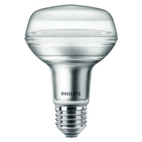 LED žárovka E27 Philips R80 8,5W (100W) teplá bílá (2700K), reflektor 36°