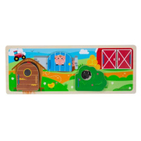 Bigjigs Toys Senzorické puzzle farma