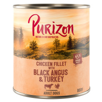 Purizon Organic / Adult, 24 x 400 / 800 g - 250 Kč SLEVA - Black Angus a krůtí s batáty a brusin