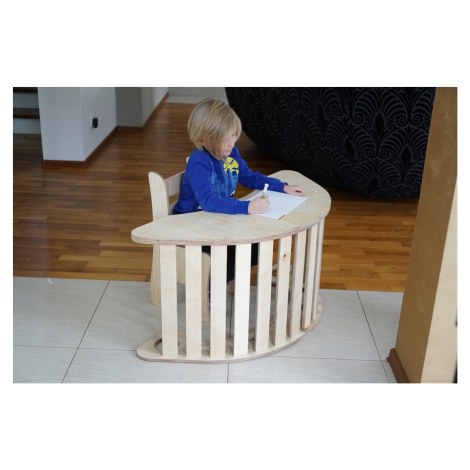 Houpačka Montessori Dřevěný velký pro děti Skládací stůl Stůl Židle Pl