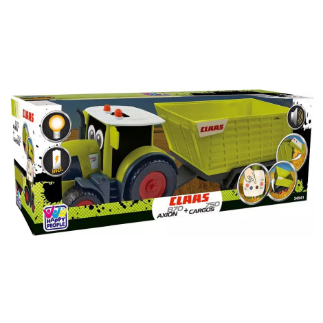 Traktor s přívěsem CLAAS KIDS AXION 870 + CARGOS 750 Happy People