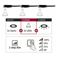 PAULMANN Vestavné svítidlo Choose LED-Modul GU10 3-krokové-stmívatelné 3x6,5W 2.700 287.85