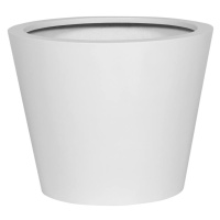 Květináč Bucket, barva lesklá bílá, více velikostí - PotteryPots Velikost: L - v. 60 cm, ⌀ 68 cm