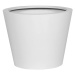 Květináč Bucket, barva lesklá bílá, více velikostí - PotteryPots Velikost: L - v. 60 cm, ⌀ 68 cm