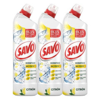 SAVO Citrón WC gel 3× 700 ml
