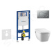 GEBERIT Duofix Modul pro závěsné WC s tlačítkem Sigma01, matný chrom + Tece One sprchovací toale