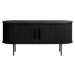 Černý TV stolek v dekoru dubu 120x56 cm Nola – Unique Furniture