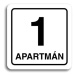 Accept Piktogram "1 apartmán" (80 × 80 mm) (bílá tabulka - černý tisk)