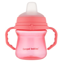 Canpol babies Hrneček se silikonovým pítkem FirstCup 150ml růžový
