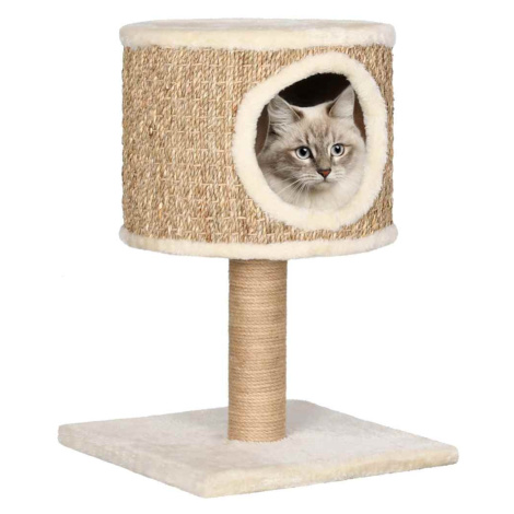 vidaXL Kočičí strom s domečkem a sisalovým sloupkem 52 cm mořská tráva