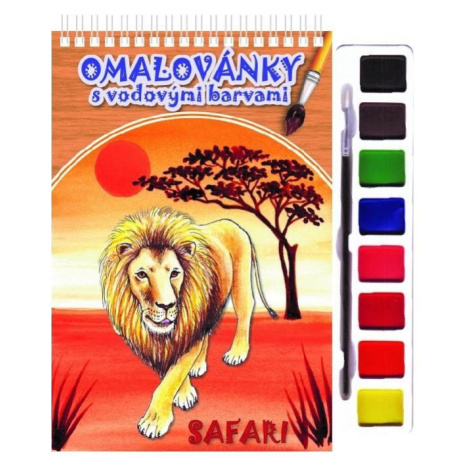 Safari - Omalovánky s vodovými barvami Akim
