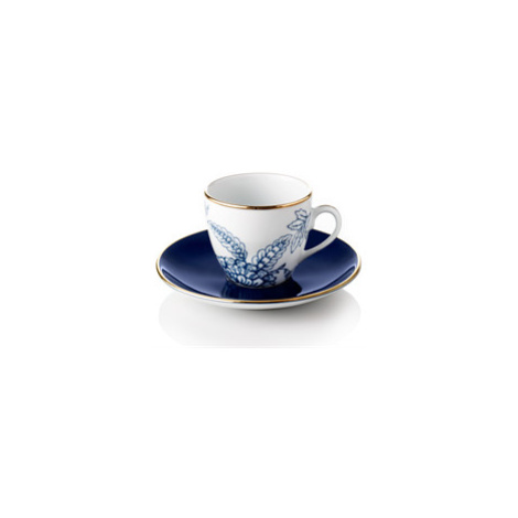 Turecký kávový set 4 šálků s podšálky, modrá "Toile" - Selamlique