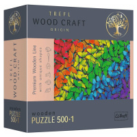 Trefl Dřevěné puzzle 501 - Duhové motýly