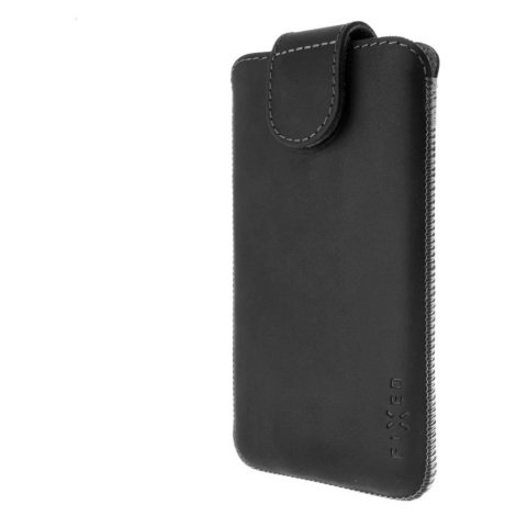 Kožené pouzdro FIXED Posh, velikost 5XL, černé