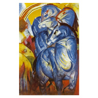 Obrazová reprodukce A Tower of Blue Horses, 1913, Marc, Franz, 26.7 × 40 cm