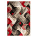 Flair Rugs koberce Kusový koberec Hand Carved Aurora Grey/Red - 120x170 cm