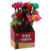 Hračka Magic Cat prut s bambulí a hračkou mix 6cm+45cm 24ks