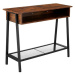 TecTake Konzolový stolek Tralee 100 × 35 × 80,5 cm - Industrial tmavé dřevo