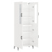 vidaXL Skříň highboard lesklá bílá 69,5 x 34 x 180 cm kompozitní dřevo