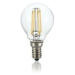 LED Filamentová žárovka Ideal Lux Sfera Trasparente 271620 E14 4W 430lm 3000K CRI90 čirá nestmív