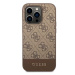 Guess 4G Stripe Zadní Kryt pro iPhone 14 Pro Max Brown