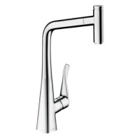 Dřezová baterie Hansgrohe Metris s vytahovací sprškou chrom 73803000