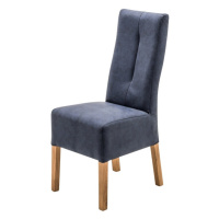 Jídelní židle FABIUS dub olejovaný/tmavě modrá