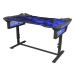 Herní výškově stavitelný stůl E-Blue EGT004 – 135×78,5×69,5 cm, podsvícený