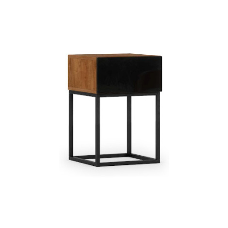 Artelta Noční stolek AVORIO Barva: Dub artisan / černý lesk
