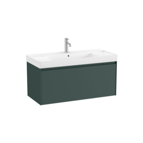 Roca Ona koupelnová skříňka s umyvadlem 100x50,5x46 cm zelená mat ONA1001ZZM