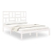 Rám postele bílý masivní dřevo 120 × 200 cm, 3105946
