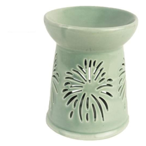 Aromalampa porcelánová s ornamenten sv.zelená 13,5cm Morex