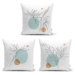 Sada 3 povlaků na polštáře Minimalist Cushion Covers Drawing Modern, 45 x 45 cm