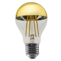 Diolamp LED Filament zrcadlová žárovka A60 8 W/230 V/E27/2700 K/900 lm/180°/DIM, zlatý vrchlík
