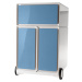 Paperflow Pojízdný kontejner easyBox®, 1 zásuvka, 2 výsuvy pro závěsné složky, bílá / modrá