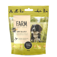 FARM PET FOOD FARM mrazem sušený B.A.R.F. pro psy - KUŘECÍ S HRÁŠKEM 50g