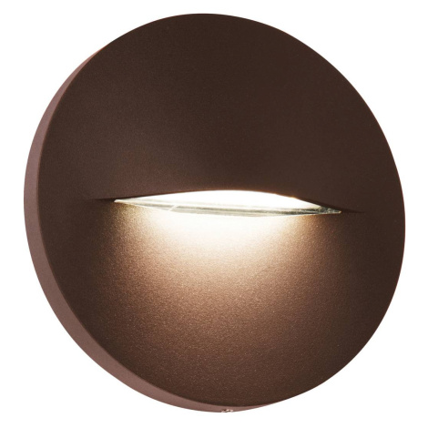 Viokef Venkovní nástěnné svítidlo LED Vita, rezavě hnědá, Ø 14 cm
