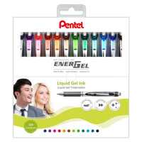 Gelový roller Pentel Energel - 0,7 mm, sada 12 barev