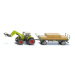 SIKU Farmer - Traktor s balíkovacím nástavcem a vlekem 1:50