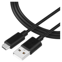Tactical Smooth Thread Cable USB-A/USB-C 1m černý