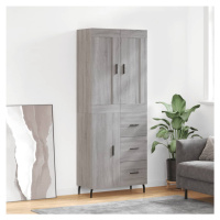 vidaXL Skříň highboard šedá sonoma 69,5 x 34 x 180 cm kompozitní dřevo