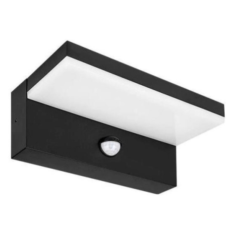 LED Venkovní nástěnné svítidlo se senzorem LED/9W/230V 4000K IP44 černá HESTIO LED PIR